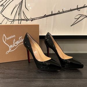 Christian Louboutin Black Pigalle Plato 120 Patent
